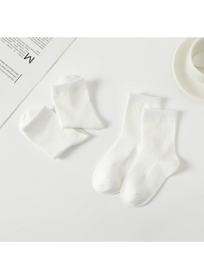 Fenton جوارب رياضية 2-pack للأولاد، جوارب قطن متوسطة الطول للأطفال، لون سادة بدون خياطة - Image 5