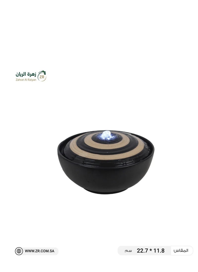 Zahrat Al Raiyan Bowl-Shaped Ceramic Desk Fountain 