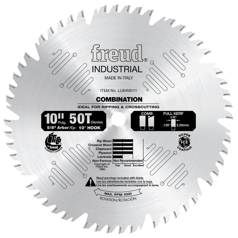 Freud LU84M011: 10" Combination Blade - Image 1