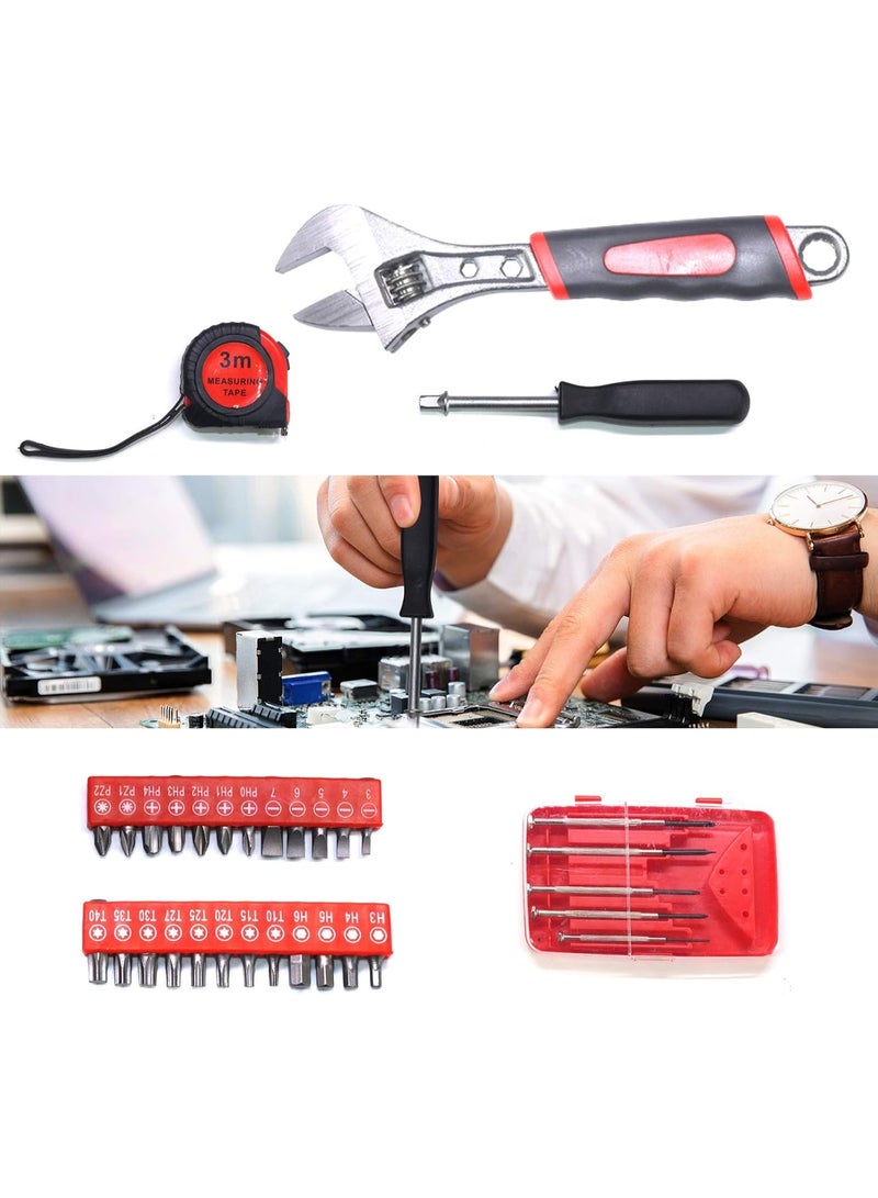 OHAHO 187-Piece Professional Tool Kit Set with Socket Wrench & Ratchet Set in Lockable Tool Box - Complete Hand Tools, Automotive & Mechanics Tool Set for Home, Car Repair & DIY - Image 3