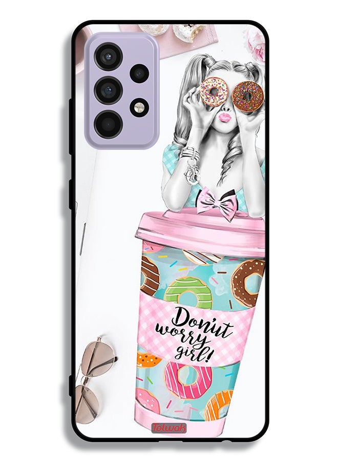 Tolwak Samsung Galaxy A52s 5G Protective Case Cover Donut Worry Girl - Image 1