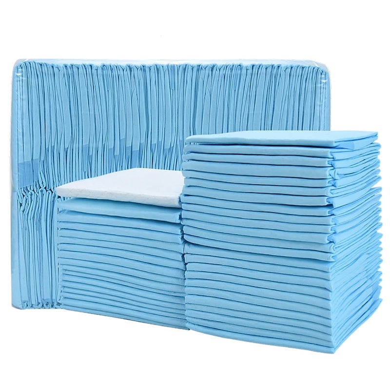 Timoo 100 قطعة من وسادات التغيير القابلة للاستخدام لمرة واحدة، مانعة للتسرب، لحماية السرير والطاولة للأطفال والحيوانات الأليفة، قماش غير منسوج ناعم، 17 بوصة × 13 بوصة - Image 1