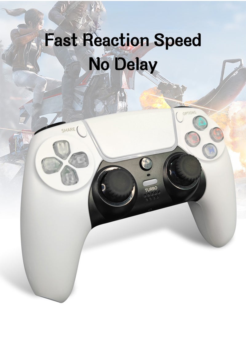 ليوكور - وحدة تحكم ألعاب لاسلكية لجهاز PS4، حس جسدي بستة محاور، اهتزاز، بلوتوث، بطارية 600 مللي أمبير، متوافقة مع P4، الكمبيوتر الشخصي، أندرويد - Image 1