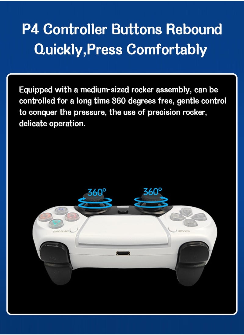 ليوكور - وحدة تحكم ألعاب لاسلكية لجهاز PS4، حس جسدي بستة محاور، اهتزاز، بلوتوث، بطارية 600 مللي أمبير، متوافقة مع P4، الكمبيوتر الشخصي، أندرويد - Image 1