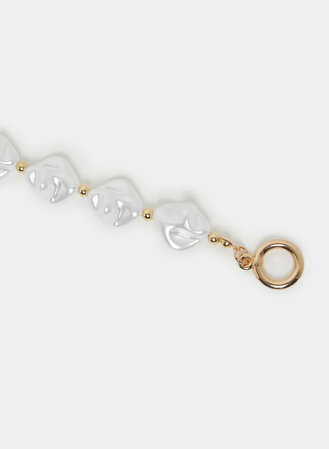 Styli Faux Pearl Beaded Necklace
