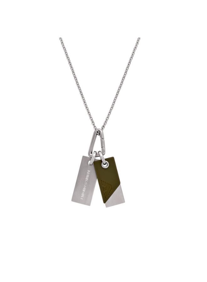 ★DIESEL★ logo tag pendant necklace DX1554001 Women's Stainless Steel Dog Tag Necklace | Silver | Diesel