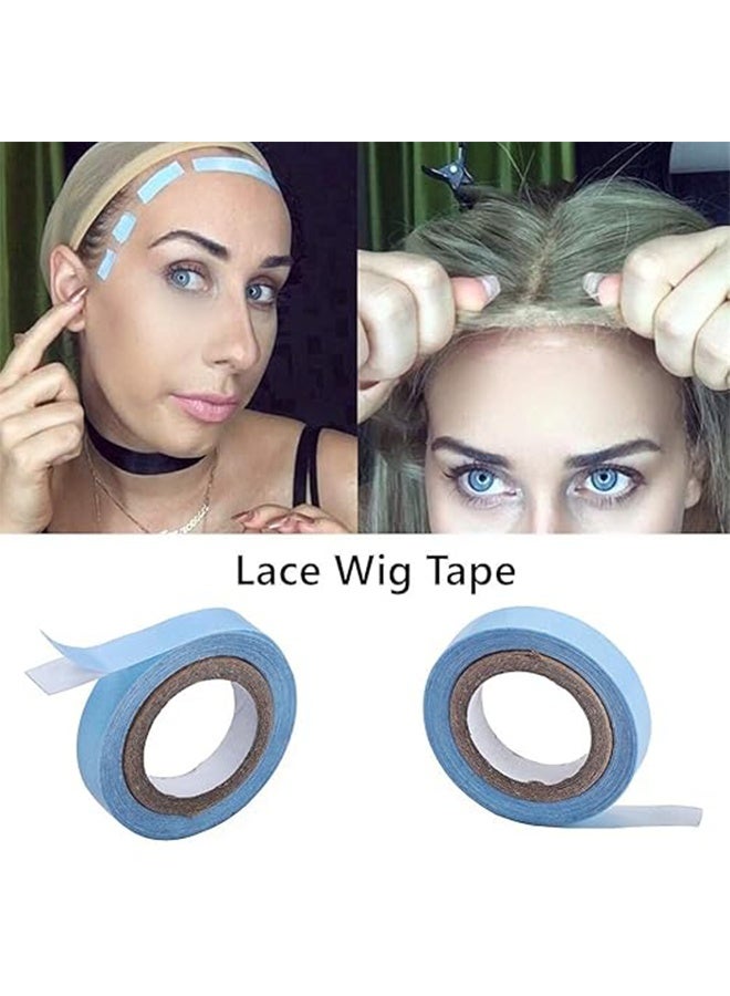 والكر تايب شريط نظام الشعر الأمامي ذو قطعتين 2 × 3 ياردة، شريط مستعار ثابت مقاوم للماء، شريط دعم أزرق - Image 3