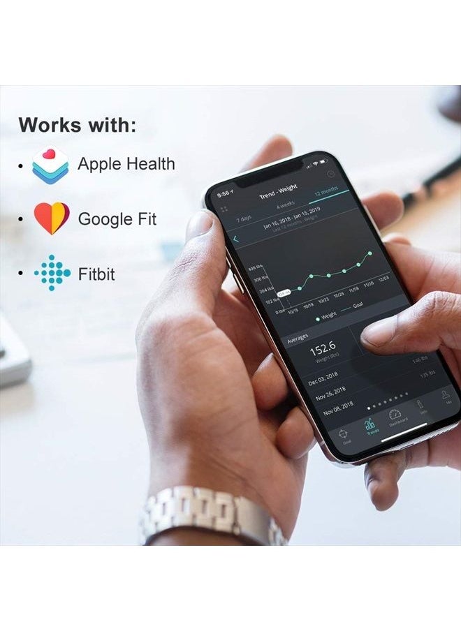 Innotech - Smart Bluetooth Body Fat Scale Digital Weight Scales Body Composition BMI Analyzer with Free APP (Please Download The Latest Version), Compatible with Fitbit, Apple Health & Google Fit - Image 1