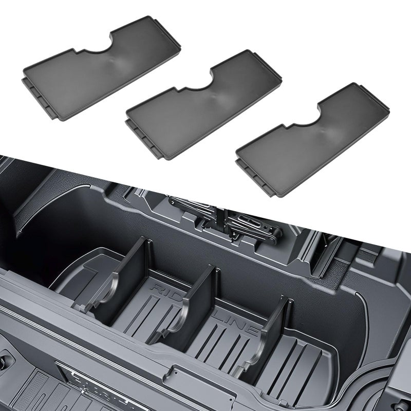 HGWEI Trunk In-Bed Dividers Compatible with 2017-2025 Honda Ridgeline Accessories Trunk Cargo Organizer Tailgate Rear Insert Compartment Tray (3Pcs) - Image 1