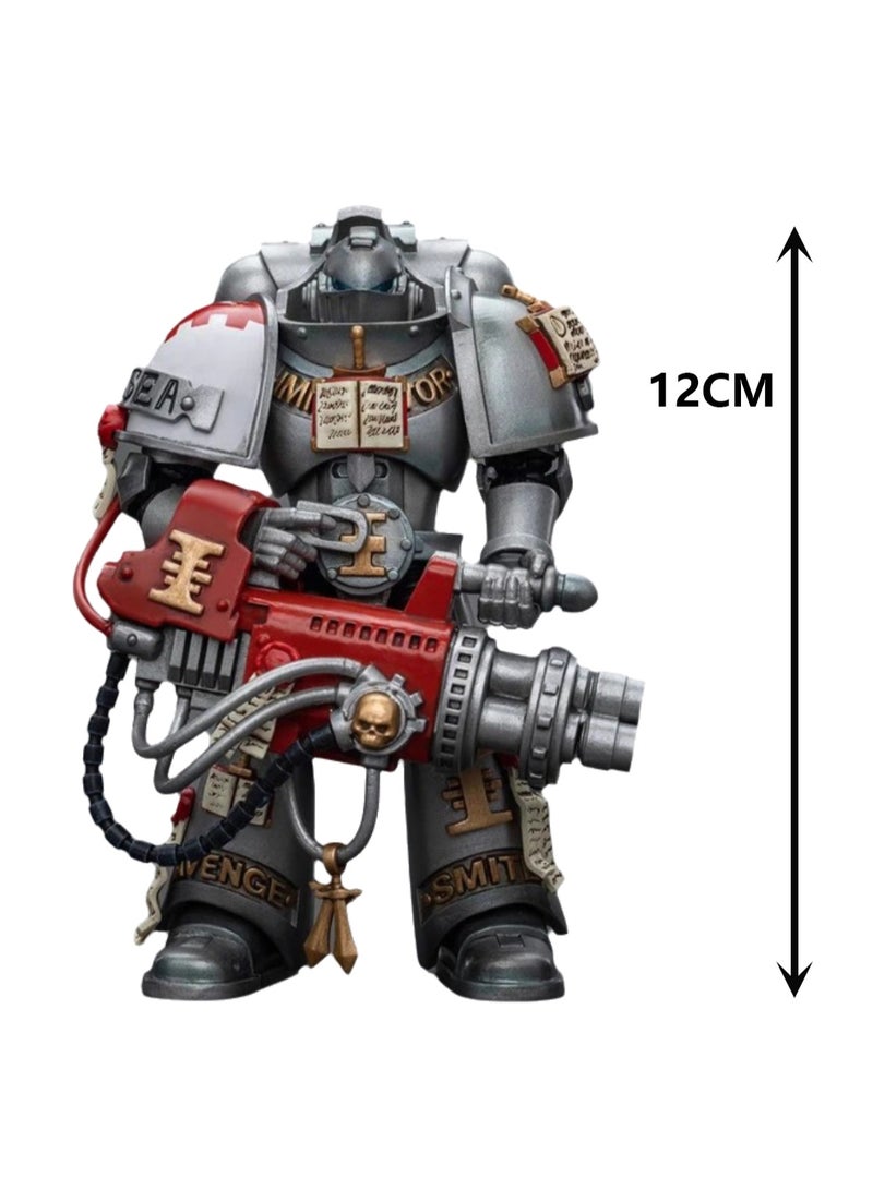 JOYTOY Warhammer 40,000 Action Figures, Assault Team - Grey Knights with Soul Eliminating Cannon, 4.7 Inch 1/18 Warhammer 40K Series Model, Unisex, Adult, New Year Holiday, Birthday Gift, Suitable for Children 15 Years and Above  - Image 5