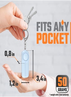 Excefore Personal Alarm Personal Safety Panic Alarm Keychain Emergency Self Defence 130 dB Loud Siren Protection Device with LED Light Simple Operation Reusable for Women Kids Elders  - Image 2