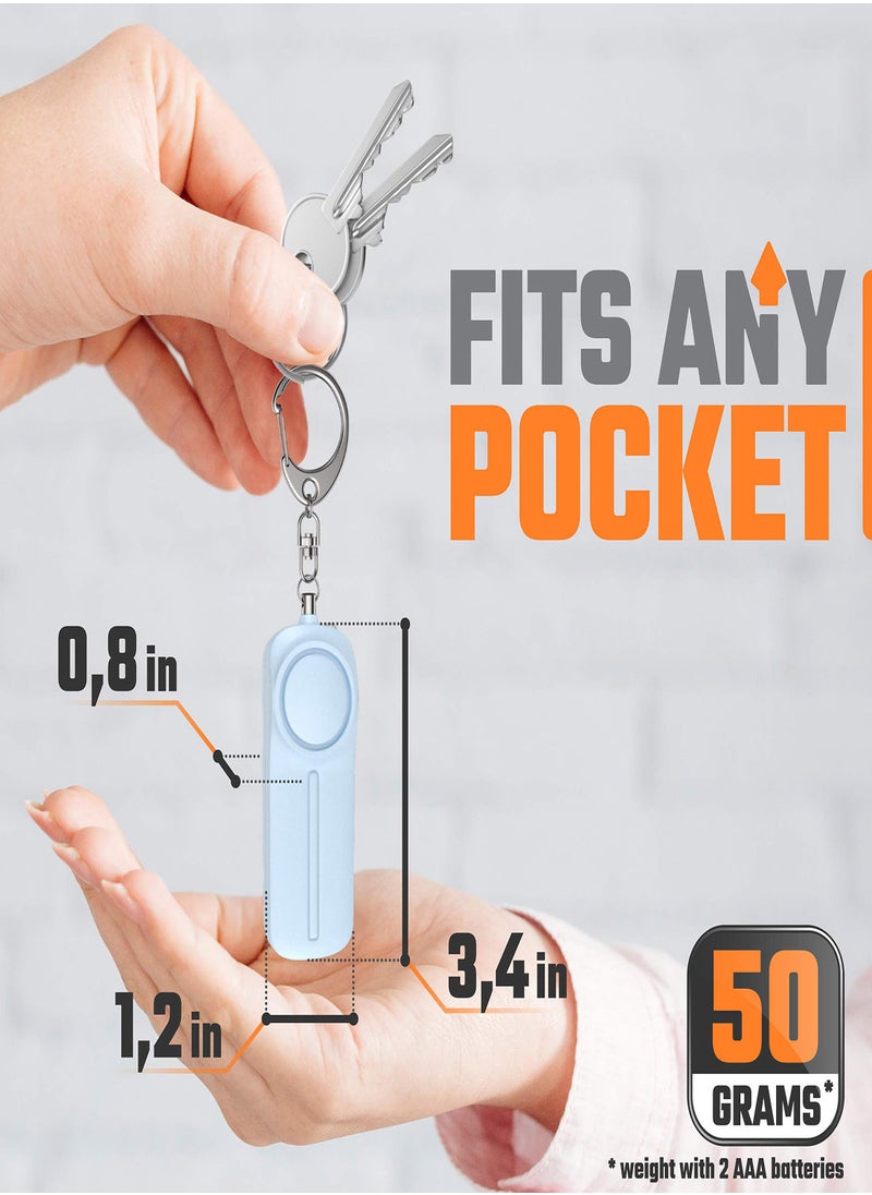 Excefore - Personal Alarm Personal Safety Panic Alarm Keychain Emergency Self Defence 130 dB Loud Siren Protection Device with LED Light Simple Operation Reusable for Women Kids Elders - Image 1