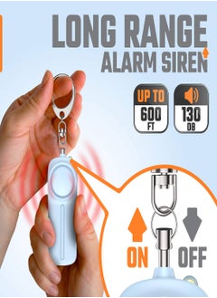 Excefore Personal Alarm Personal Safety Panic Alarm Keychain Emergency Self Defence 130 dB Loud Siren Protection Device with LED Light Simple Operation Reusable for Women Kids Elders  - Image 3