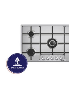 Arrow 90 cm Built-In Gas Hob | 5 Gas Burners with Euro Pool Type & SABAF Burners | Front Knobs | Safety Device | Wide Cast Iron Grids | Inox Panel | Model Name: RO-90BHGK  - Image 3