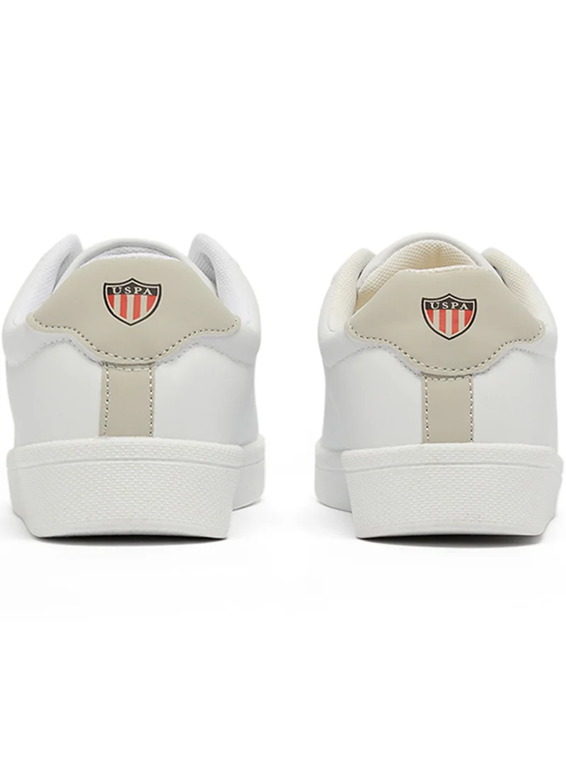 U.S. Polo Assn. Women's White Low-Top Sneakers - Lightweight & Trendy Design for Everyday Wear