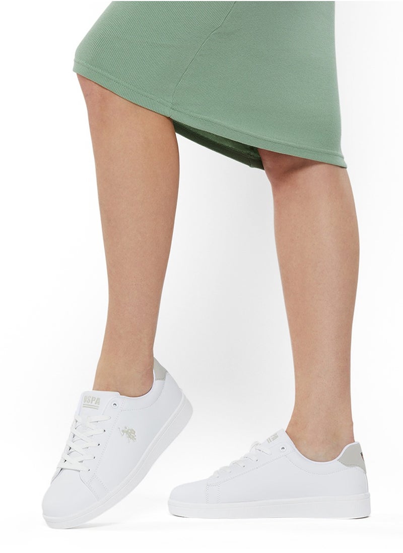 U.S. Polo Assn. Women's White Low-Top Sneakers - Lightweight & Trendy Design for Everyday Wear  - Image 5