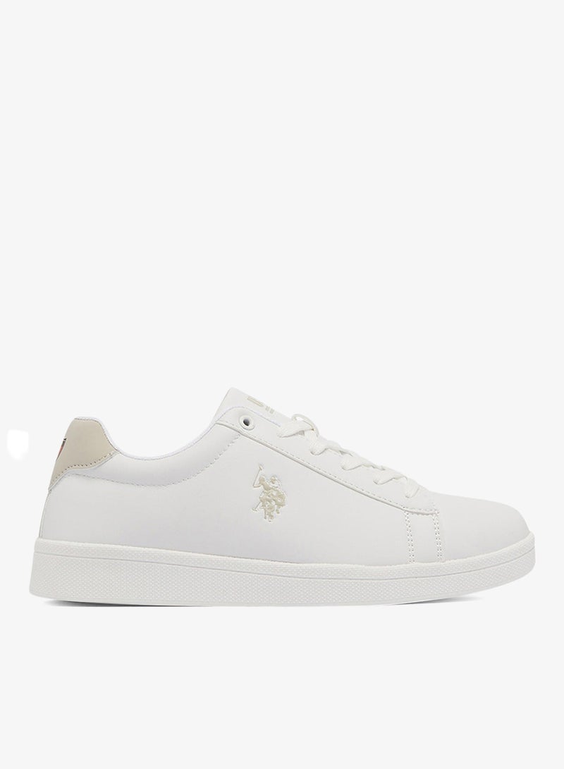 U.S. Polo Assn. Women's White Low-Top Sneakers - Lightweight Shoes & Trendy Design Shoes for Everyday Wear - Image 1