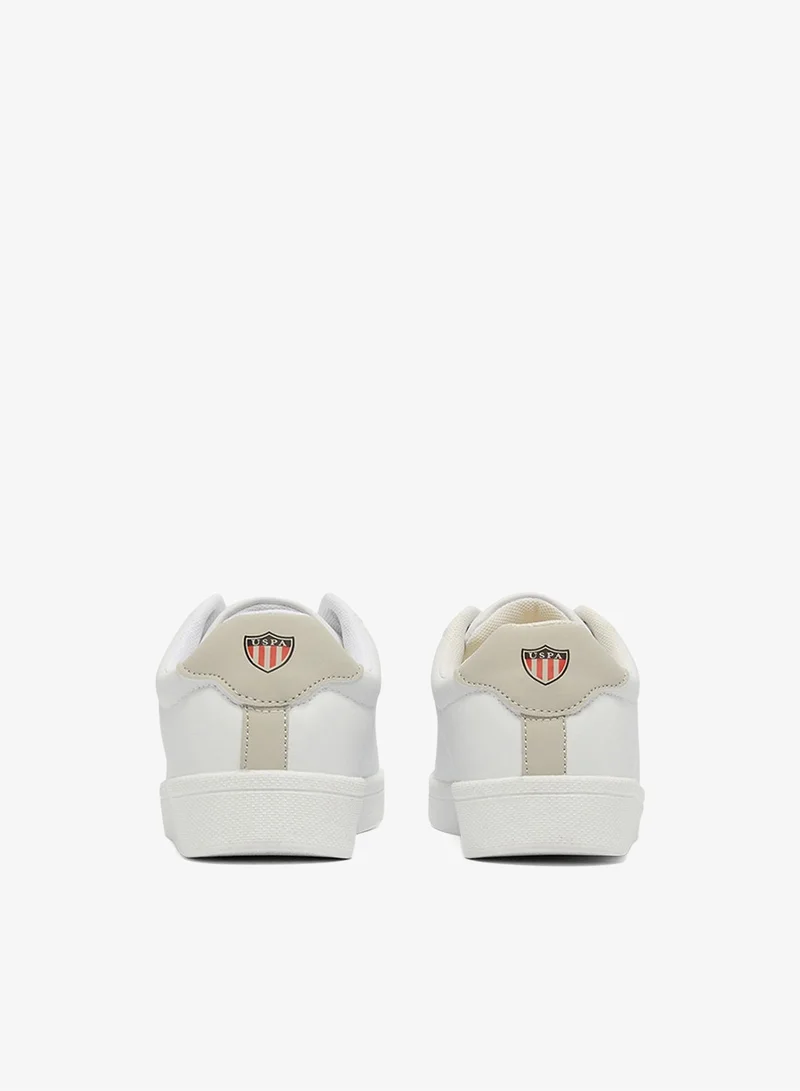 U.S. Polo Assn. White Women's White Low-Top Sneakers - Lightweight Shoes & Trendy Design Shoes for Everyday Wear for Women | Best Price UAE