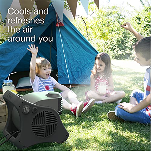 Lasko Misto Outdoor Misting Blower Fan, Ideal for Sports, Camping, Decks & Patios, 3 Speeds, 15", Black, 7050 - Image 3