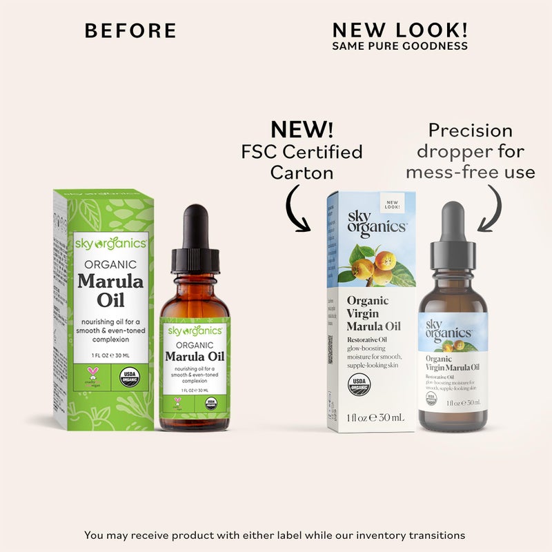 Sky Organics Organic Marula Oil for Face 100% Pure & Cold-Pressed USDA Certified Organic to Replenish, Balance & Boost Glow, 1 fl. Oz - Image 2