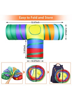 Oziral Oziral Cat Toys Set 32 PCS Kitten Toys Assortments Including 3 Way Tunnel Cat Feather Teaser Wand Sisal Mice Bell Balls Crinkle Balls Interactive Cat Toys for Indoor Cats Kitten  - Image 4