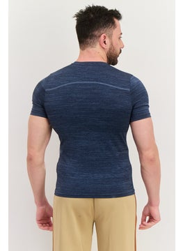 SKECHERS Men Sportswear Fit Short Sleeves Training T-Shirt, Slate Blue  - Image 3