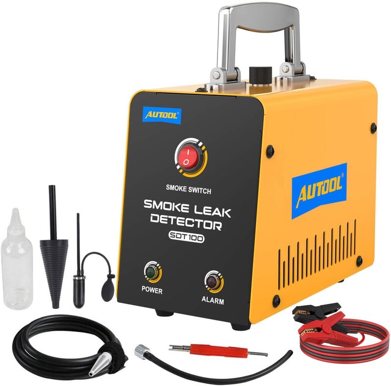 Autool Automotive Smoke Machine Lead Detector DC 12V EVAP Vacuum Diagnostic Tester with Built-in Air Pump for Pipe System - Image 1