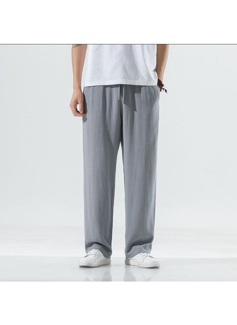 2023 Breathable Linen Pants for Men Grey