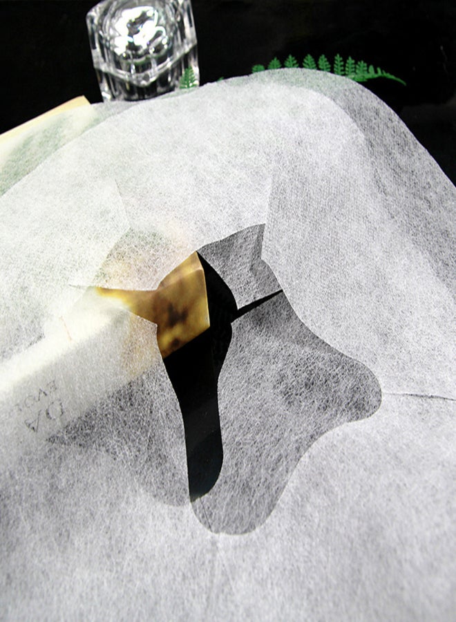 وسادة وجه لصالون التجميل، غطاء فتحة الوجه لطاولة السرير، ملاءة تنفس بيضاء للاستخدام مرة واحدة، مناسبة لمنتجعات السبا والتدليك - Image 4