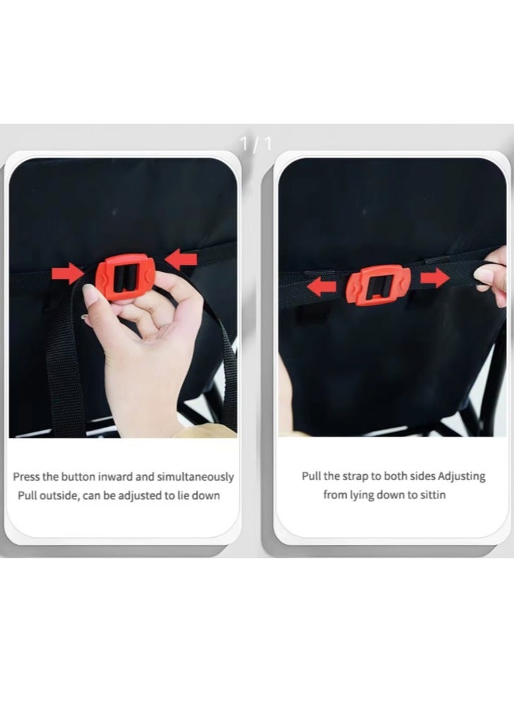 عربة أطفال سهلة الطي ومحمولة - باللون الأسود - Image 4