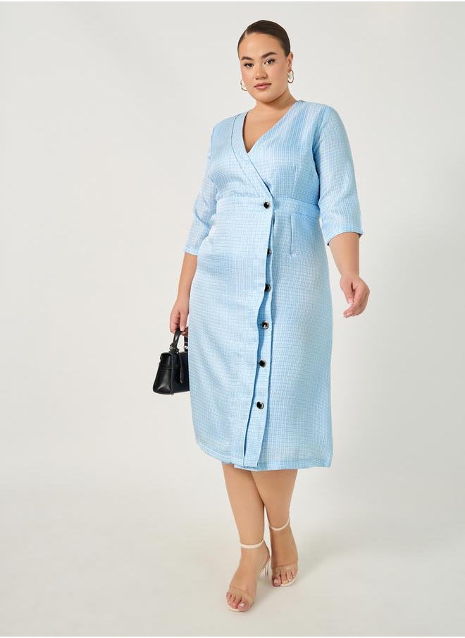 Styli Buttoned Midi Dress  - Image 1