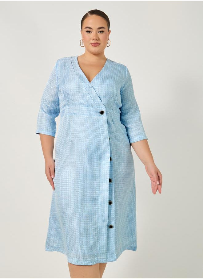 Styli Buttoned Midi Dress  - Image 3