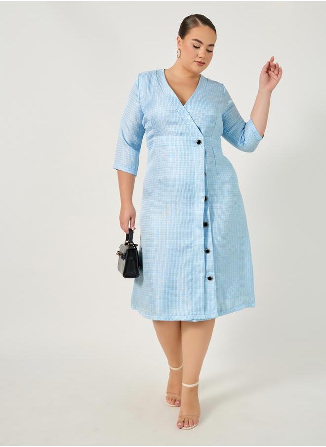 Styli Buttoned Midi Dress  - Image 2