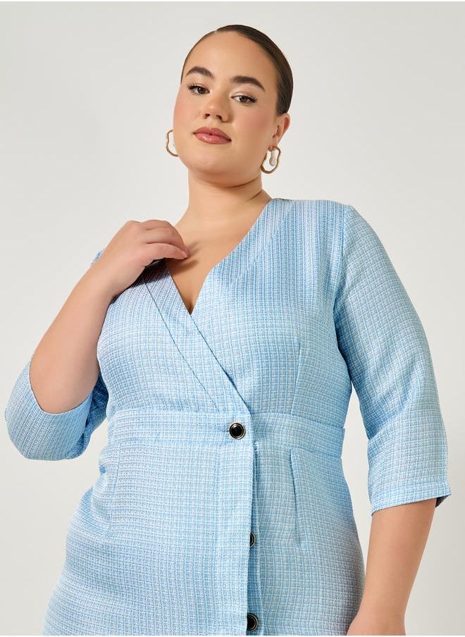 Styli Buttoned Midi Dress  - Image 4