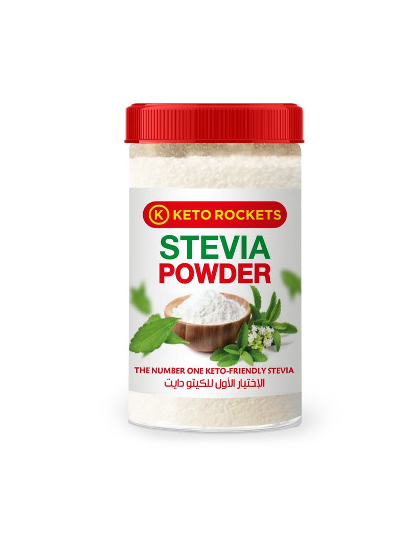 KETO ROCKETS Keto Rockets Stevia Sugar - Best Natural Sweetener Absolutely - Does not leave bitter taste - Free of calories and preservatives 200 grams - Image 1