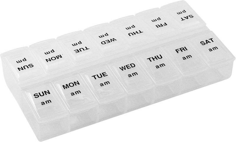 APEX Clear Weekly Pill Organizer for Adults