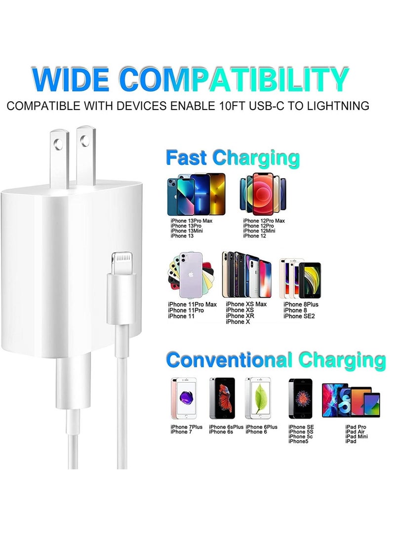 ELTRAZONE - iPhone 13 Fast Charger【Apple MFi Certified】20W USB C Fast Charger Block PD Wall Plug Charger with 3FT Type C to Lightning Cable for iPhone 13/13 Pro/13 Pro Max/12/12 Pro/11/11 Pro/XS Max/XR/AirPods - Image 1