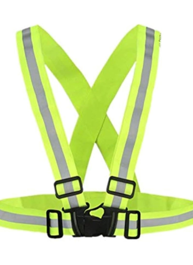 Huitich - High-Visibility Reflective Safety Belt, Safety Waist Belt, and Safety Jacket Yellow - Image 1