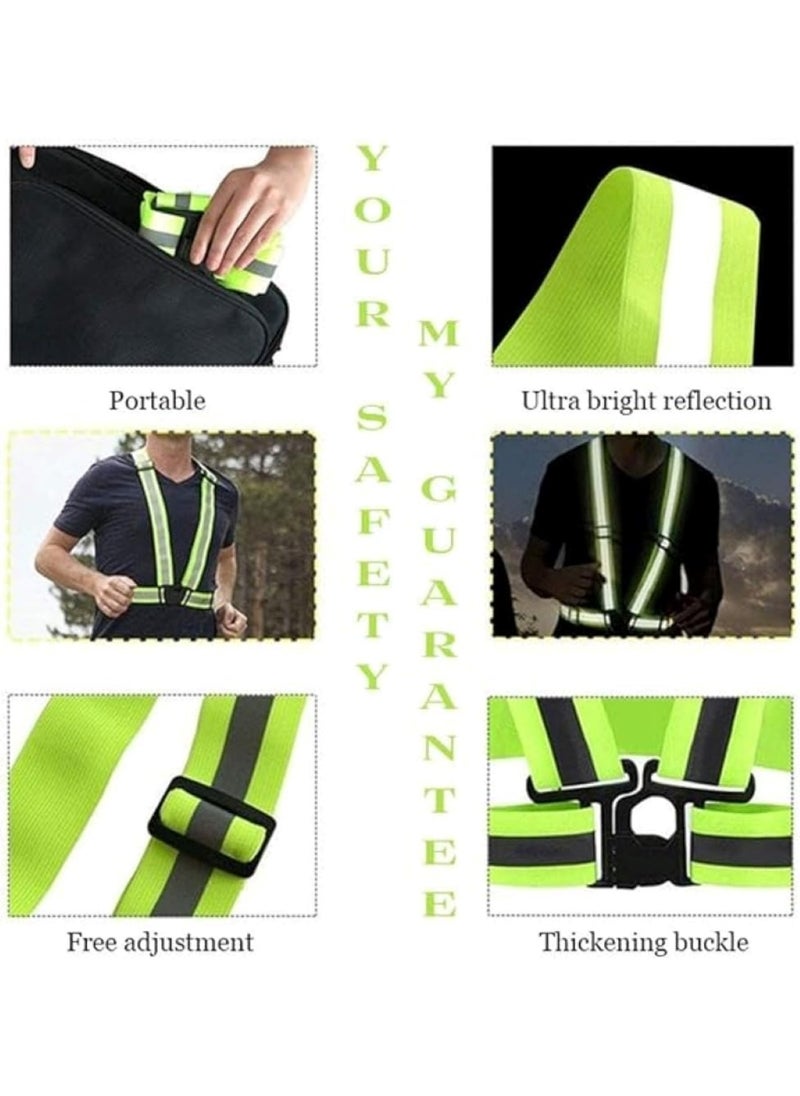 Huitich - High-Visibility Reflective Safety Belt, Safety Waist Belt, and Safety Jacket Yellow - Image 1