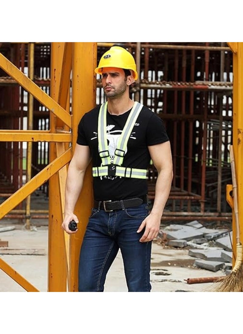 Huitich - High-Visibility Reflective Safety Belt, Safety Waist Belt, and Safety Jacket Yellow - Image 1