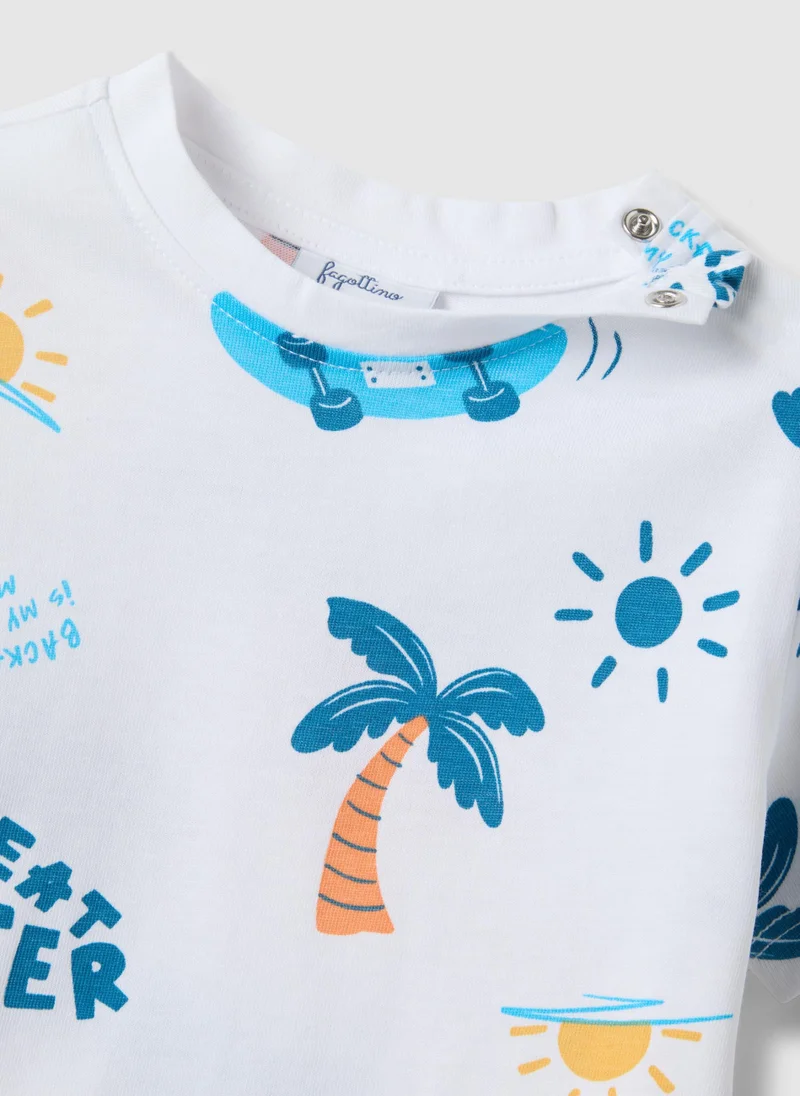 Ovs  Ovs Multicolor Pure Cotton Children'S Regular Fit T-Shirt With Prints for Kids | Best Price UAE