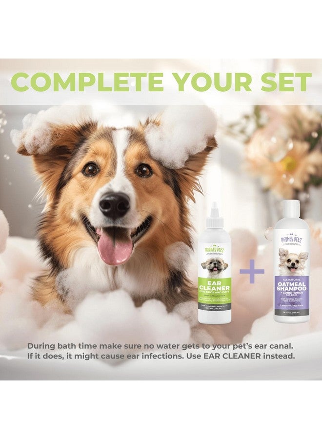 مايتي بيتز منظف آذان الكلاب من مايتي بيتز - غسول أذن للحيوانات الأليفة لعلاج الحكة والالتهابات والخميرة والشمع. محلول تنظيف أذن متطور ولطيف. قطرات أذن للكلاب والقطط - 8 أونصات - Image 3