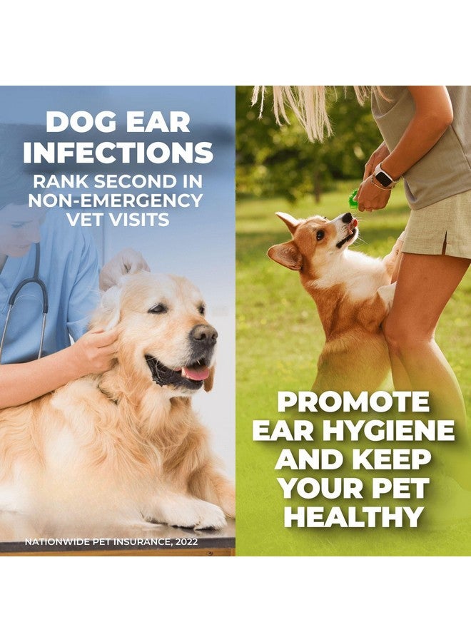 مايتي بيتز منظف آذان الكلاب من مايتي بيتز - غسول أذن للحيوانات الأليفة لعلاج الحكة والالتهابات والخميرة والشمع. محلول تنظيف أذن متطور ولطيف. قطرات أذن للكلاب والقطط - 8 أونصات - Image 4