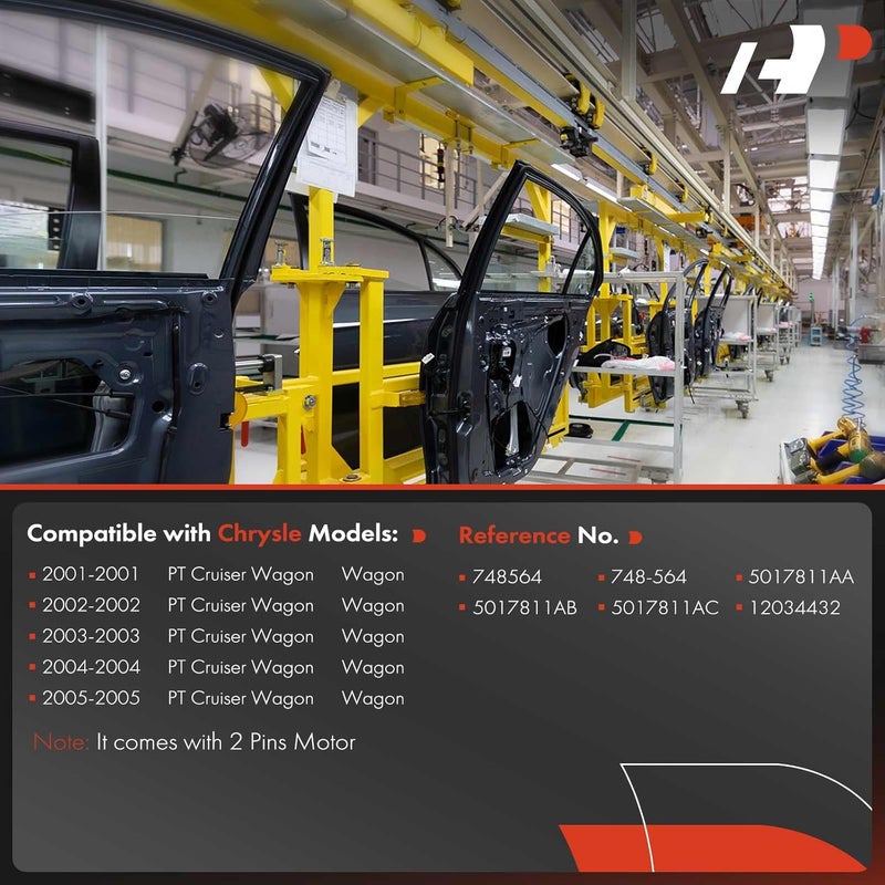 A-Premium Electric Power Window Regulator with Motor for Chrysler PT Cruiser 2001-2005, Front Left Driver Side - Image 3