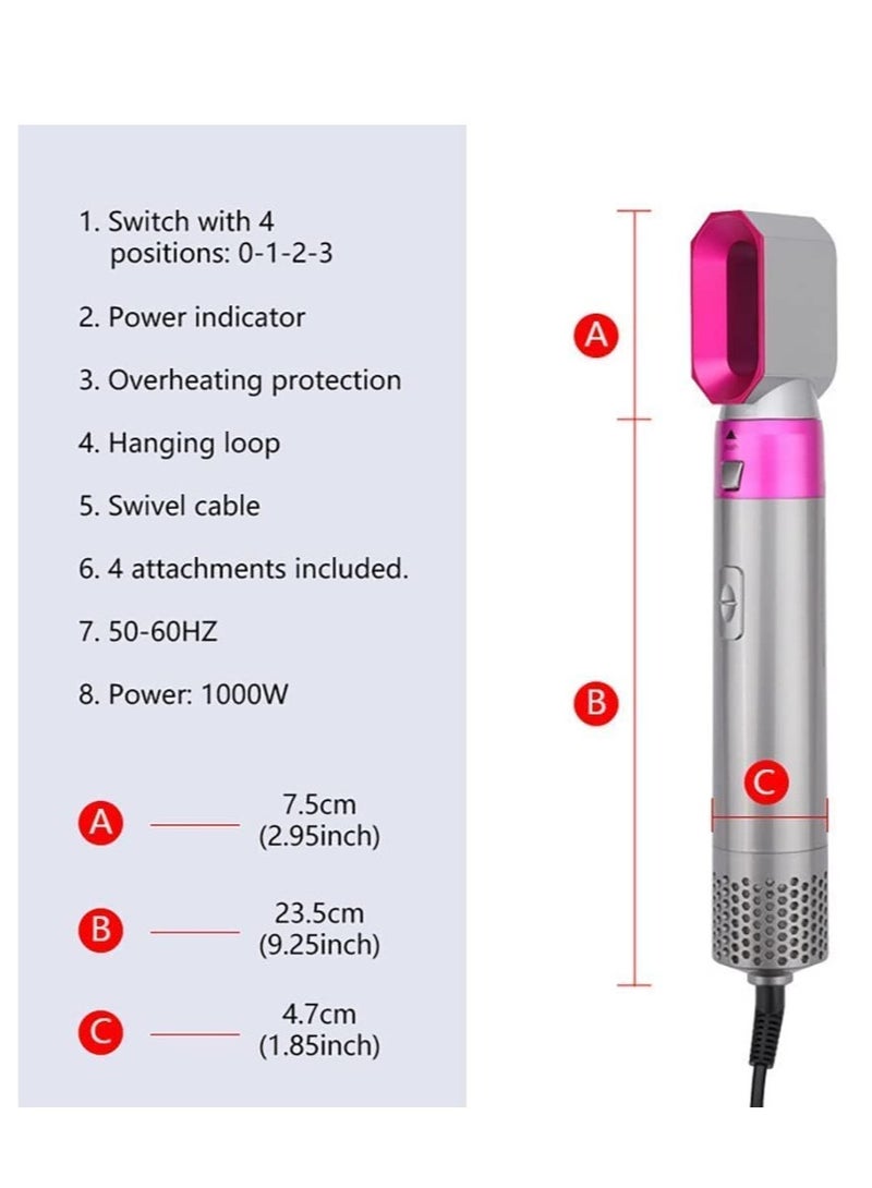 Airwrap Styler 5 in 1 Hair Dryer Hot Air Brush Styler Negative ​Ion Hair Straightener Volumizer Hair Curler Hot Air Wrap Comb - Image 2