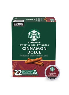 Starbucks Starbucks K-Cup Coffee Pods, Cinnamon Dolce Naturally Flavored Coffee For Keurig Coffee Makers, 100% Arabica, 1 Box (22 Pods)  - Image 1