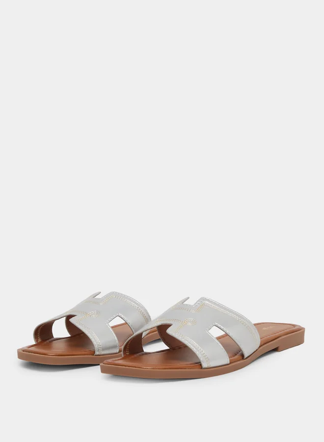 Styli Styli Open Toe Flat Sandals