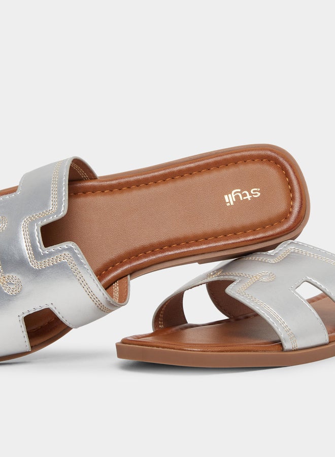 ستايلي صنادل مسطحة مفتوحة من الأمام - Image 3