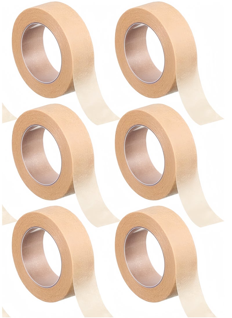 Generic 6 Rolls Flexible Skin Tape Breathable Nose Tape Self Adhesive Gauze Tape for Wound Injuries Swelling Sports, Beige (1.25 cm x 9.14 m)  - Image 1