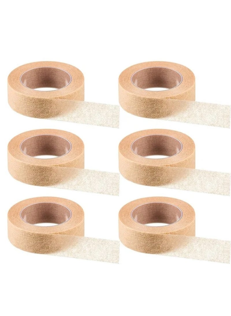 Generic 6 Rolls Flexible Skin Tape Breathable Nose Tape Self Adhesive Gauze Tape for Wound Injuries Swelling Sports, Beige (1.25 cm x 9.14 m)  - Image 2